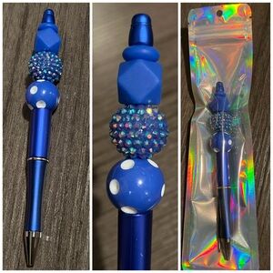 Blue Beaded Pen